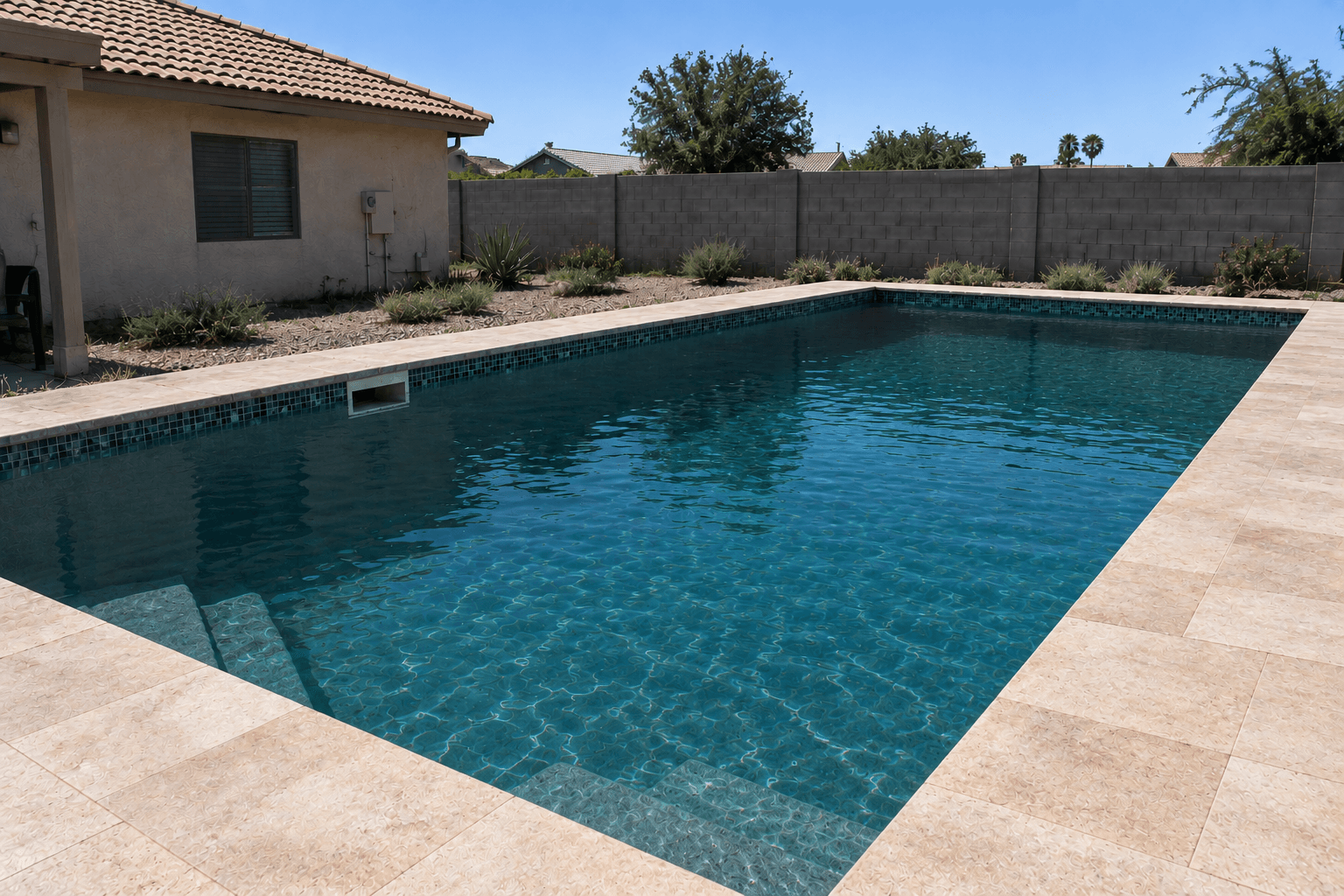 After: the rebuilt pool